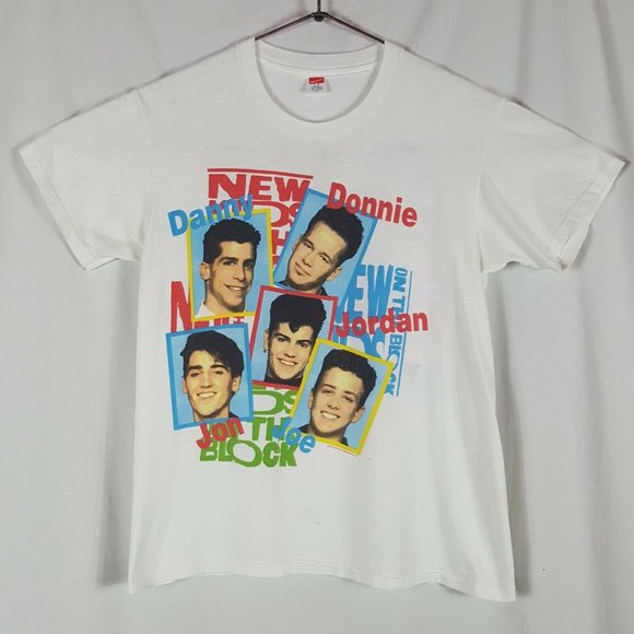 Vtg 80s New Kids On The Block T-Shirt L NKOTB - Picture 3 of 12